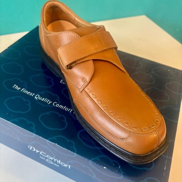 NEW!!! DR. COMFORT “FRANK” SHOES FOR MEN - DIABETIC - COLOR BARK - SIZE 9W - Picture 3 of 7